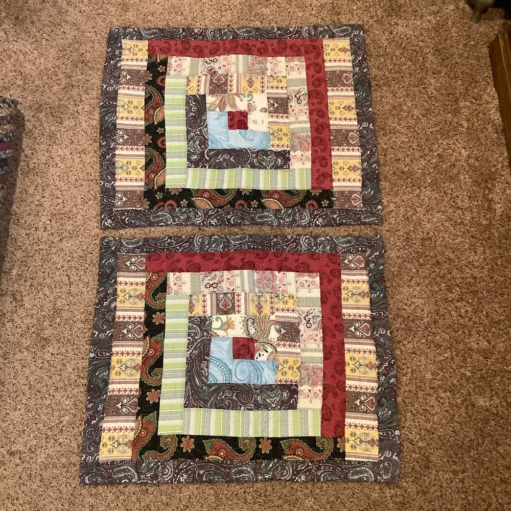 Pillow Shams Pair standard Quilted Colorado Lodge